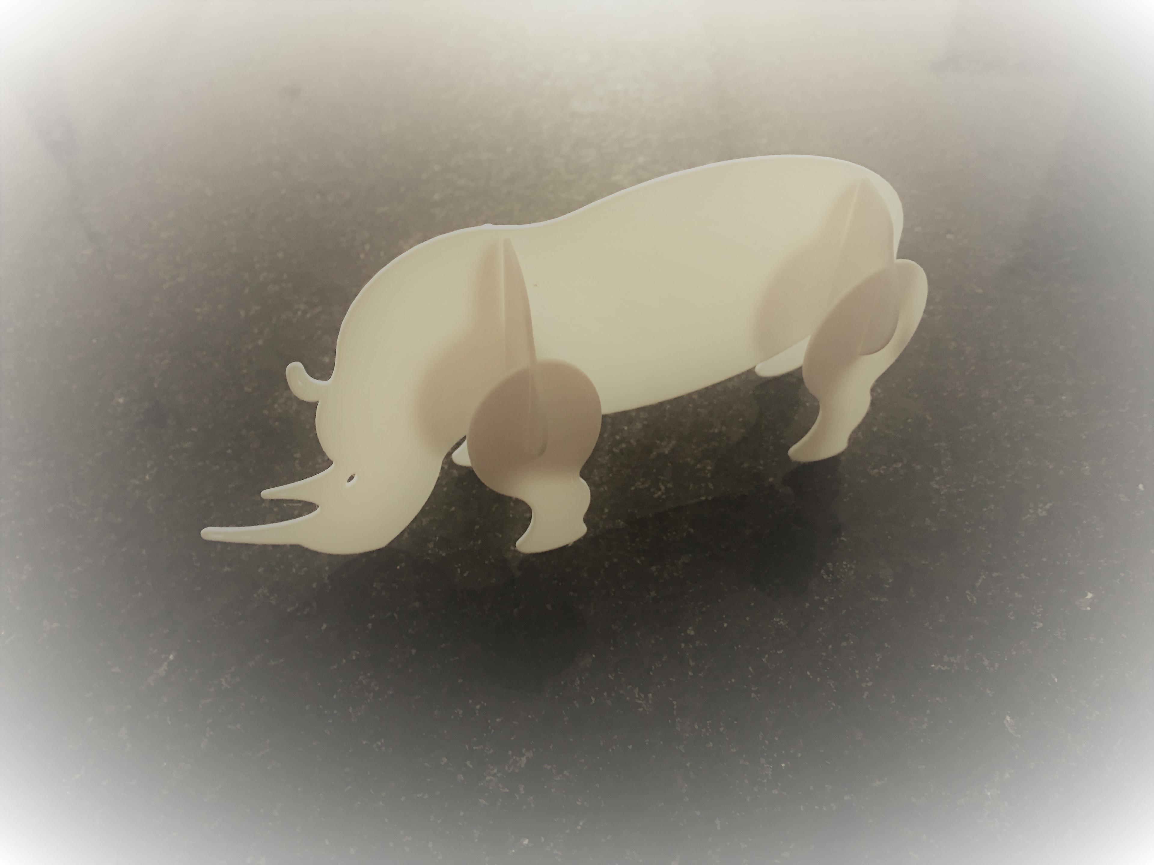 Rhino puzzle 3d model