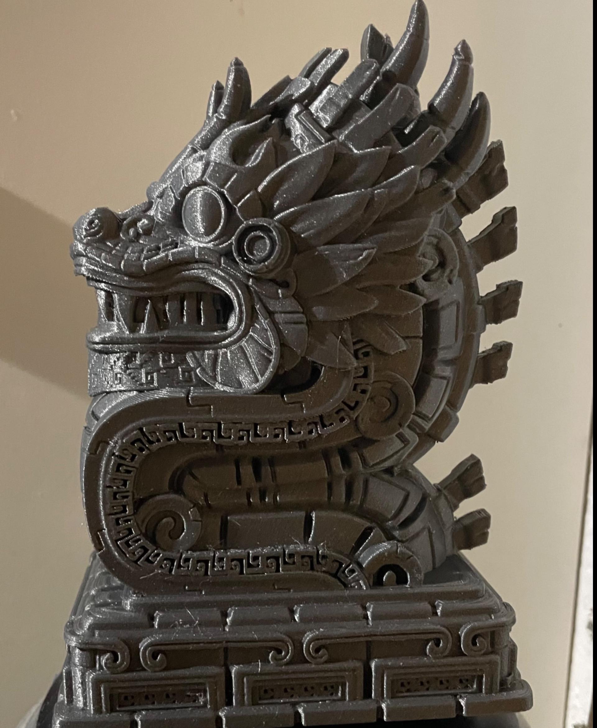 Aztec Dragon bust (Pre-Supported) 3d model