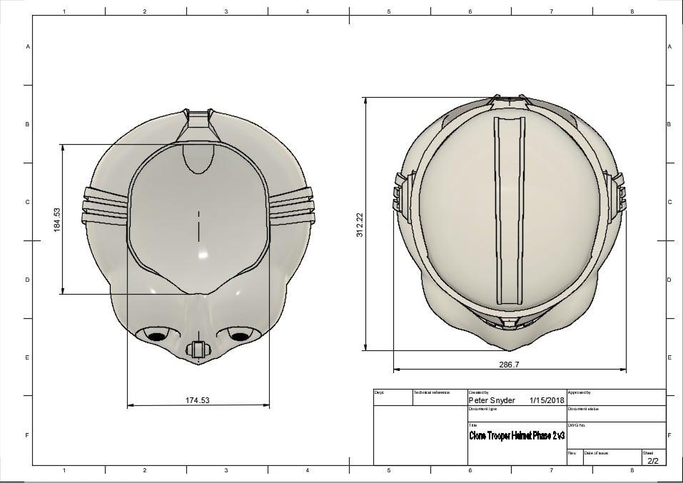 Clone Trooper Helmet Phase 2 Star Wars 3d model