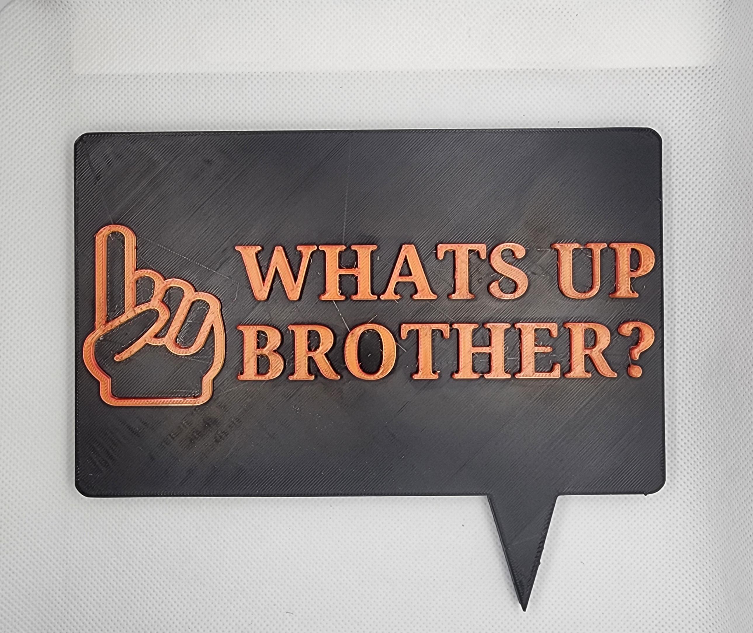 Whats Up Brother Sign 3d model