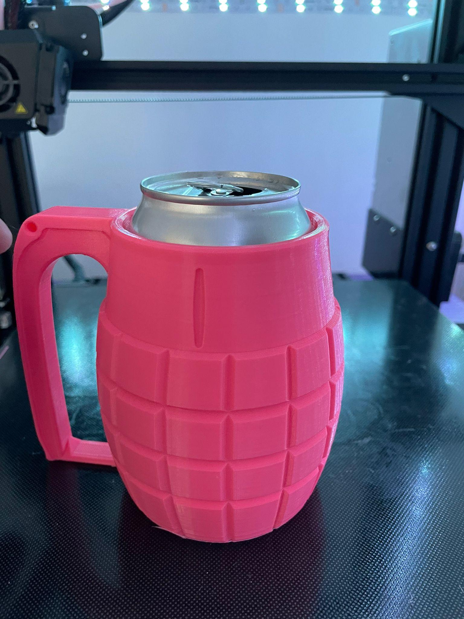 CAN GRENADE! - 12oz Can Cup  - Awesome. Fits like can of pop in a well sized grenade
 - 3d model
