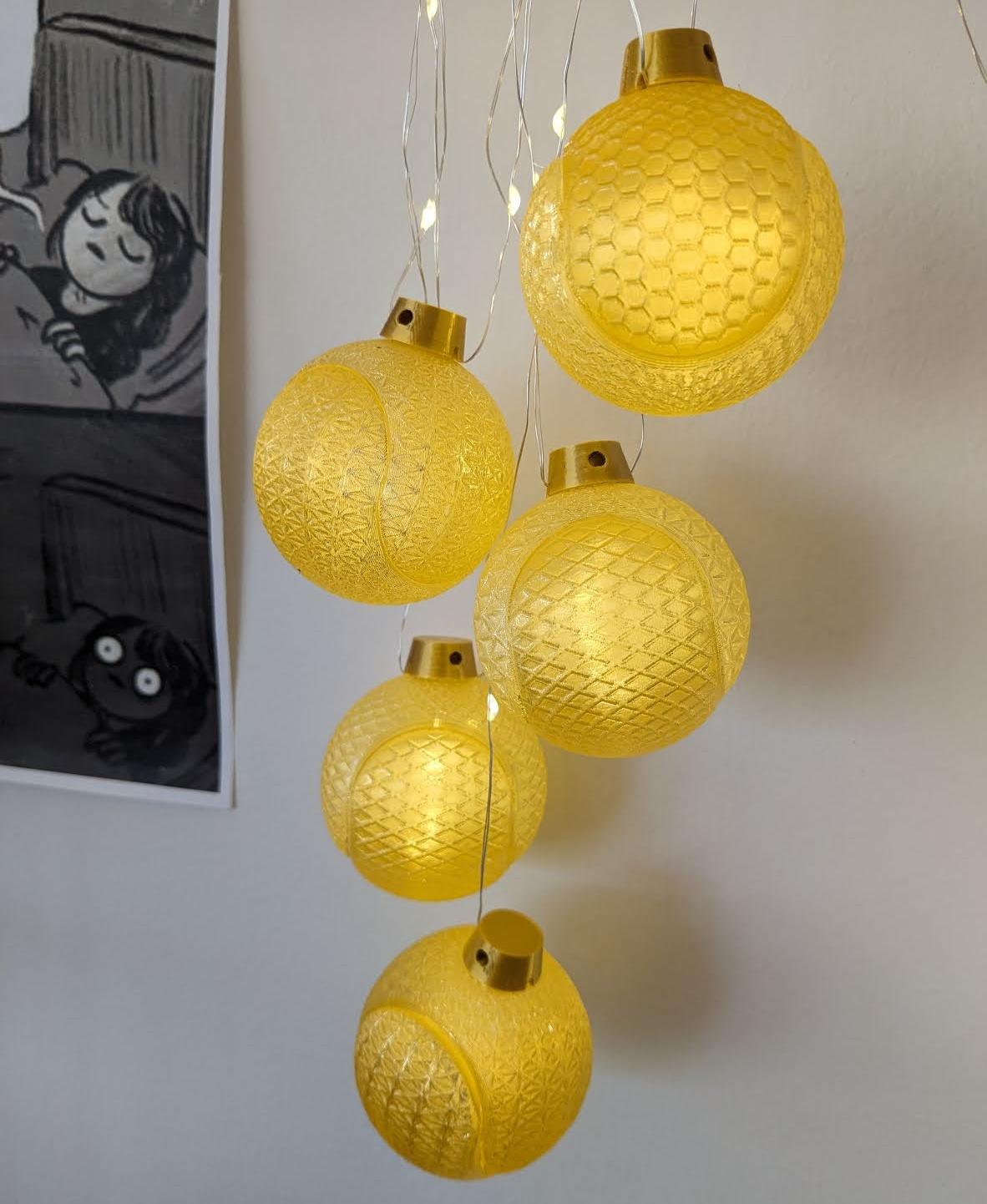 Spiralized Ornaments - Textured - Beautiful and light and strong.  They print so well, and they look great in transparent as mentioned.  The spheres are an amazing design and the textures are wonderful. - 3d model