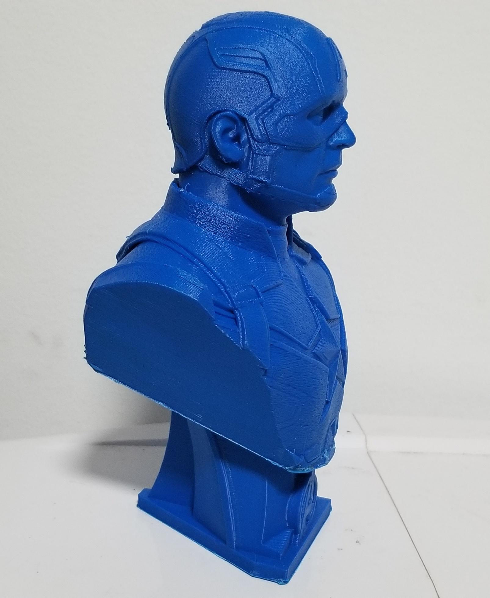Captain America Bust (Pre-Supported) 3d model
