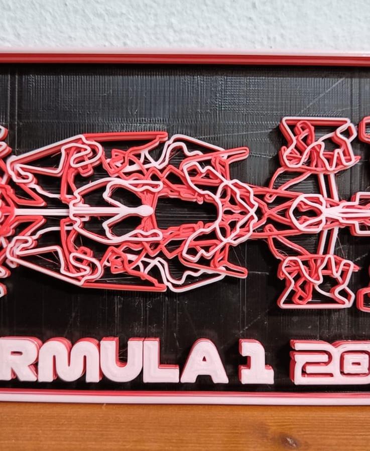 Formula One 2024 Art - done changing filaments on a single color printer, beautiful! - 3d model