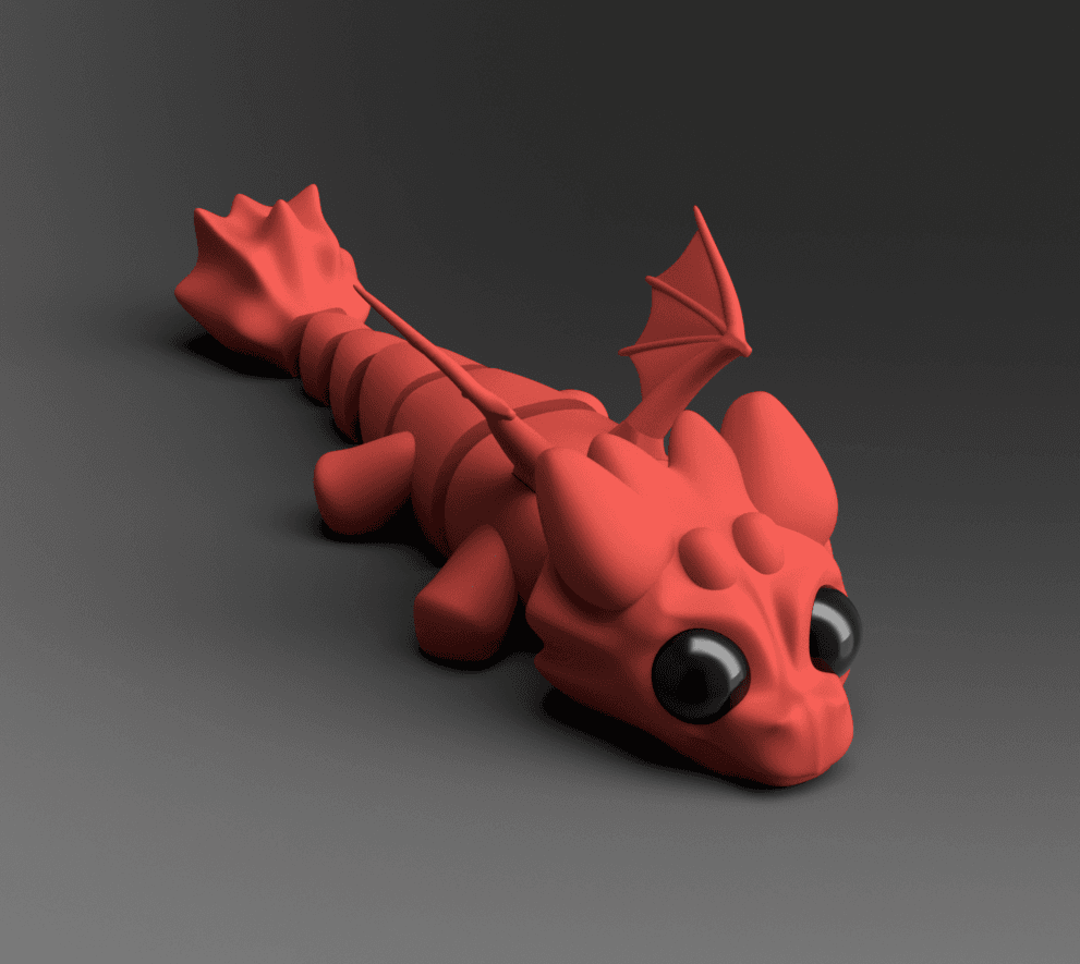 Baby Dragon - Single and Multimaterial printing 3d model