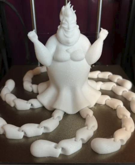 Ursula -Flexi Tentacles  - Done with white PETG and came out really great - 3d model