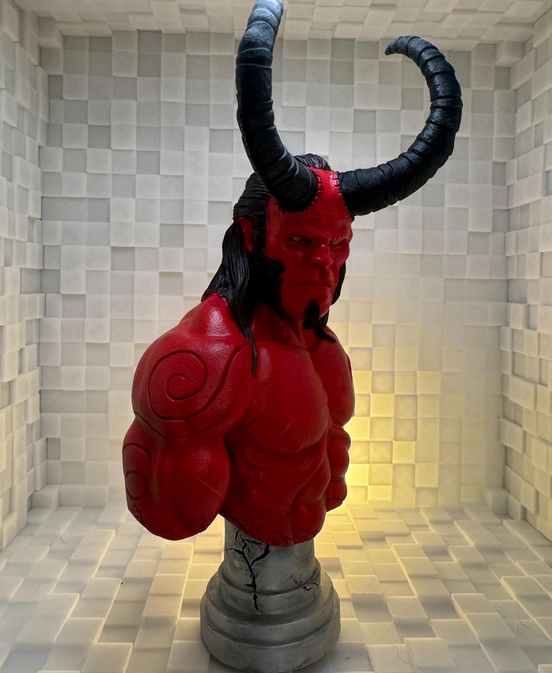 Hellboy bust - (Pre-Supported) 3d model