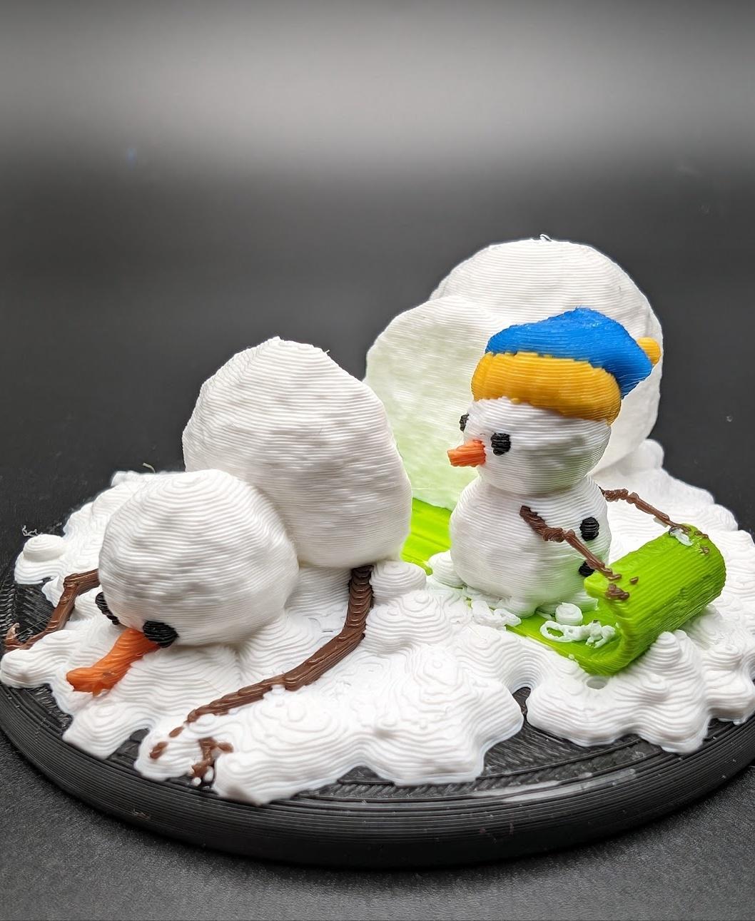 Calvin & Hobbes Snowman 3d model
