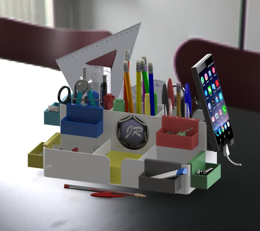 Desk Organizer I - STL Files 3d model