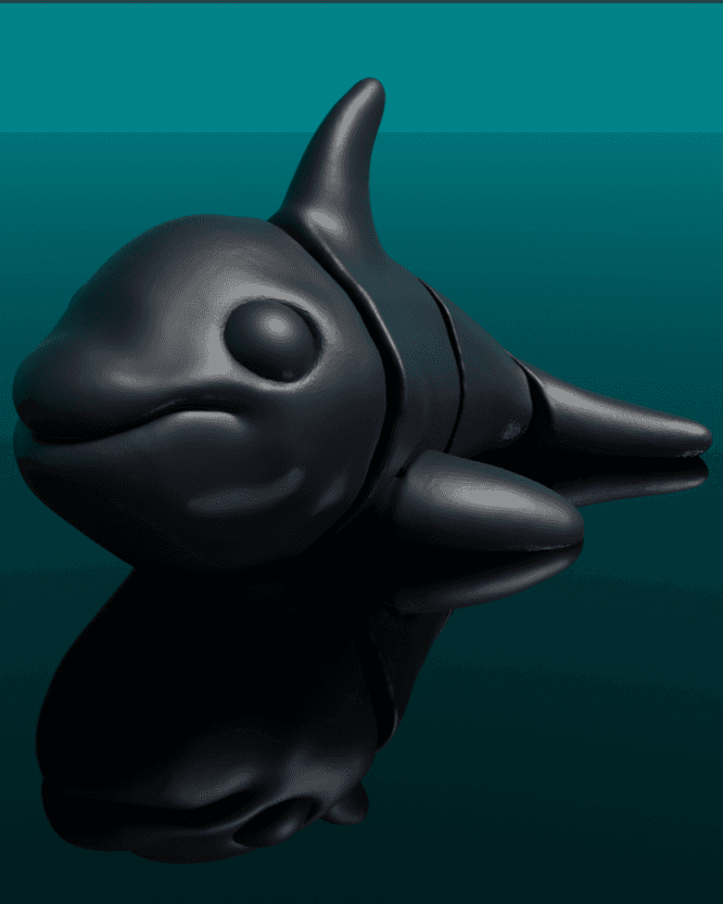  SIMPLE FLEXI ORCA (KILLER WHALE) - SUPPORT FREE - PRINT IN PLACE 3d model