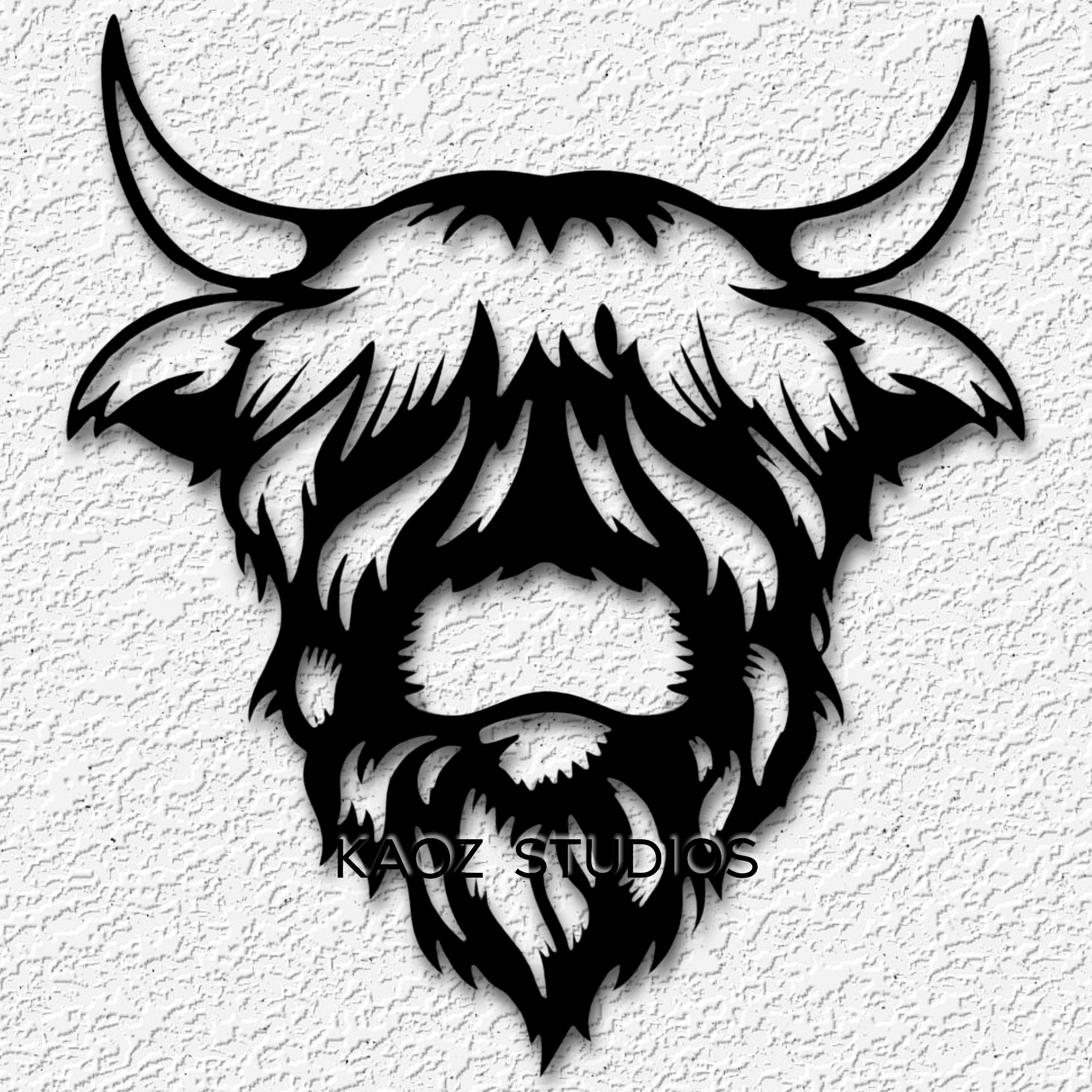 highland cow wall art mountain cattle wall decor animal decoration 3d model