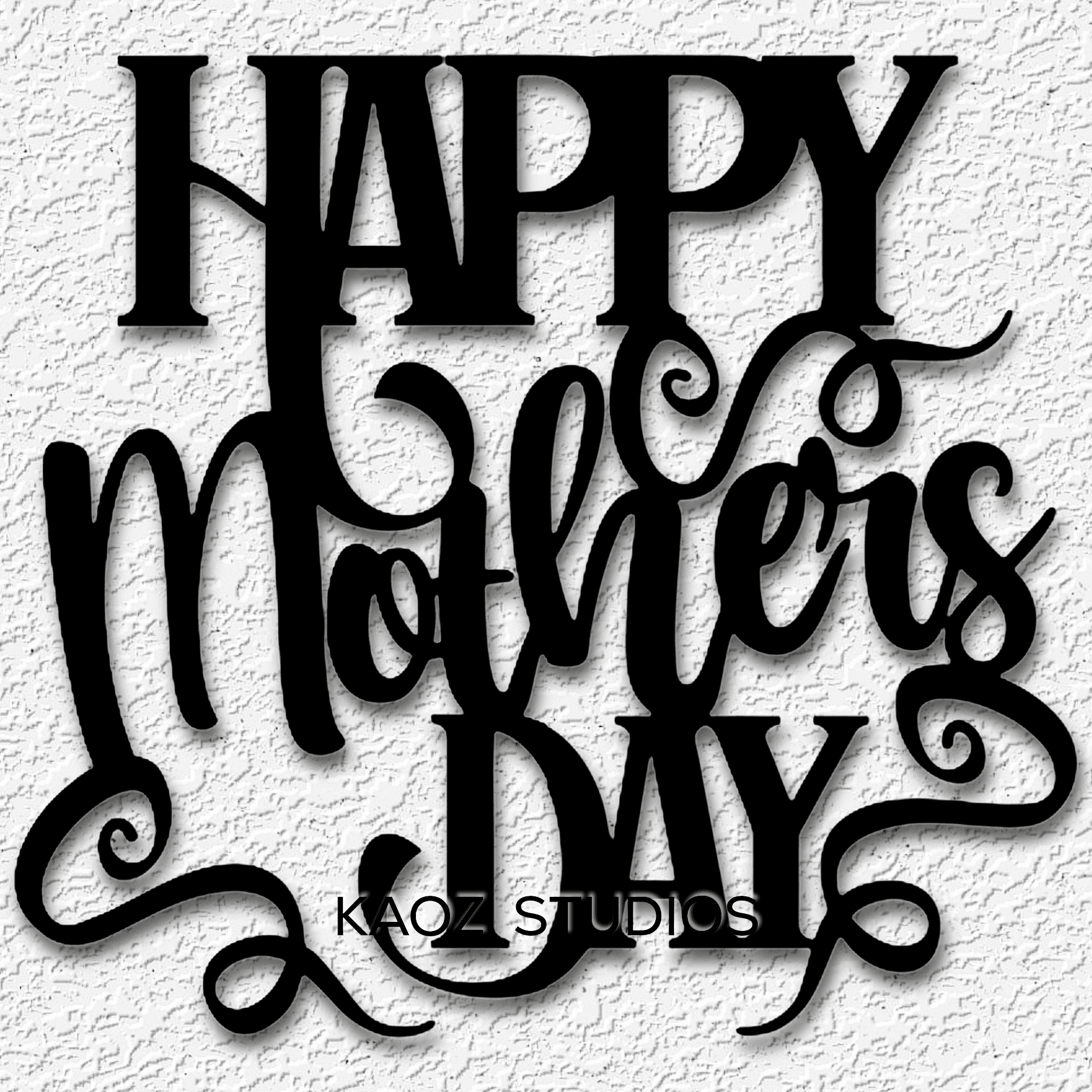 happy mothers day sign mom wall art holiday decor 3d model