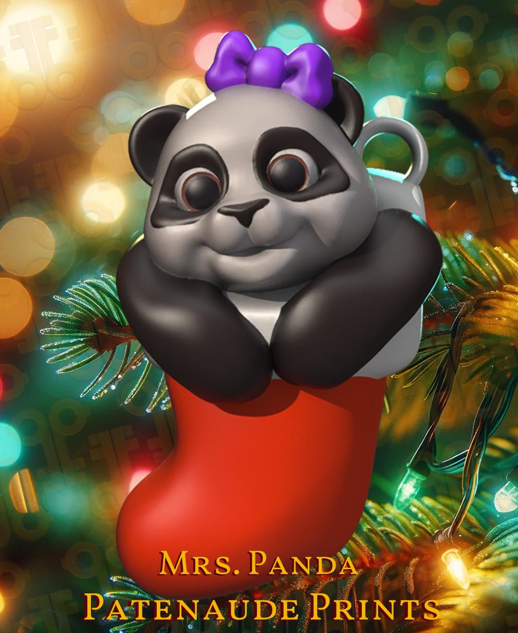 Mrs Panda Chritsmas Tree Ornament  3d model