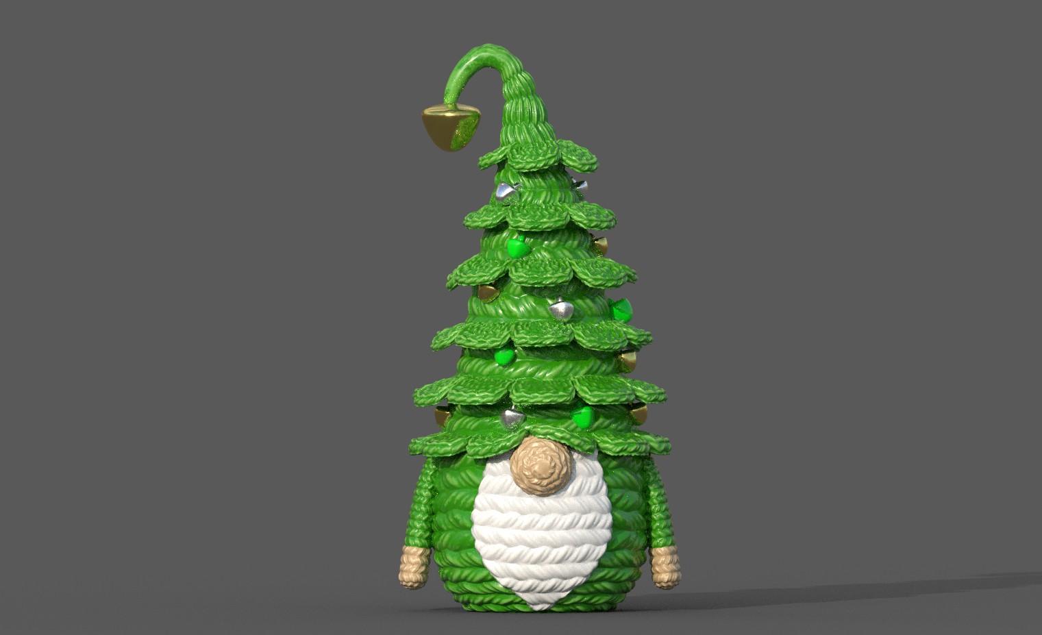 Christmas Tree Gnome 3d model