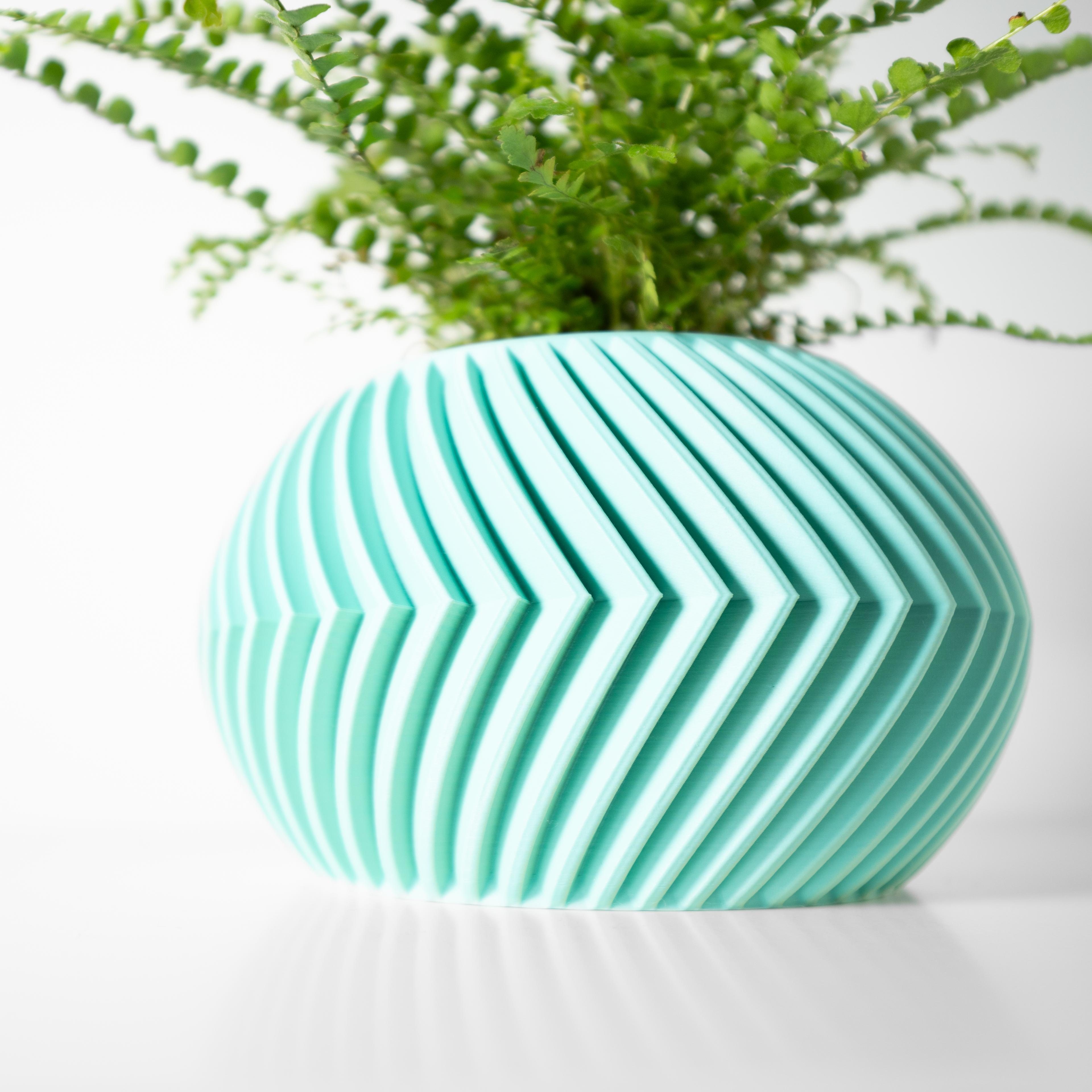 The Soko Planter Pot with Drainage Tray & Stand: Modern and Unique Home Decor for Plants 3d model