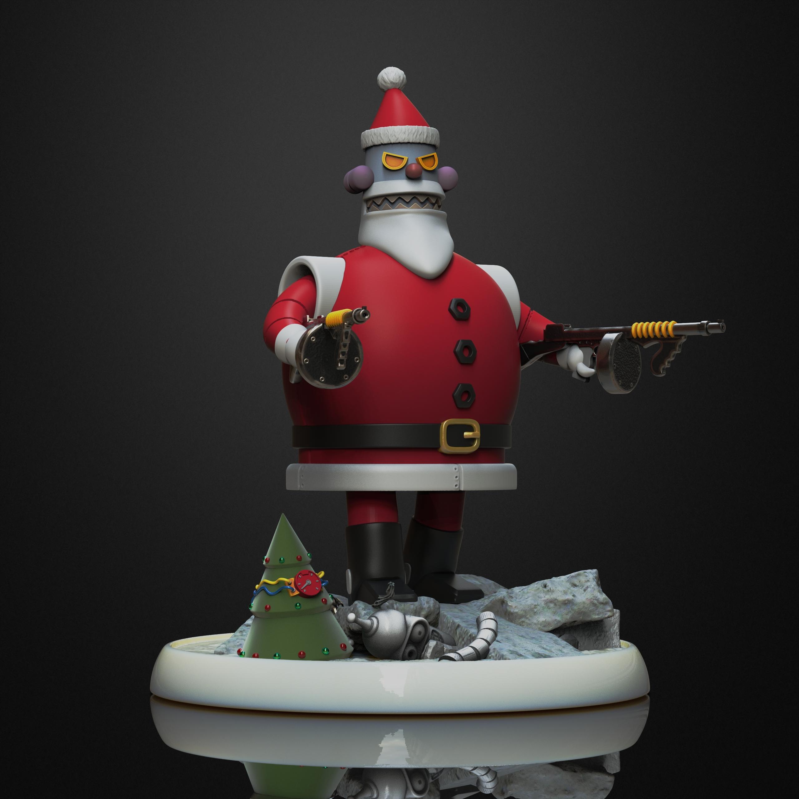Robot Santa - Futurama (Pre-Supported) 3d model