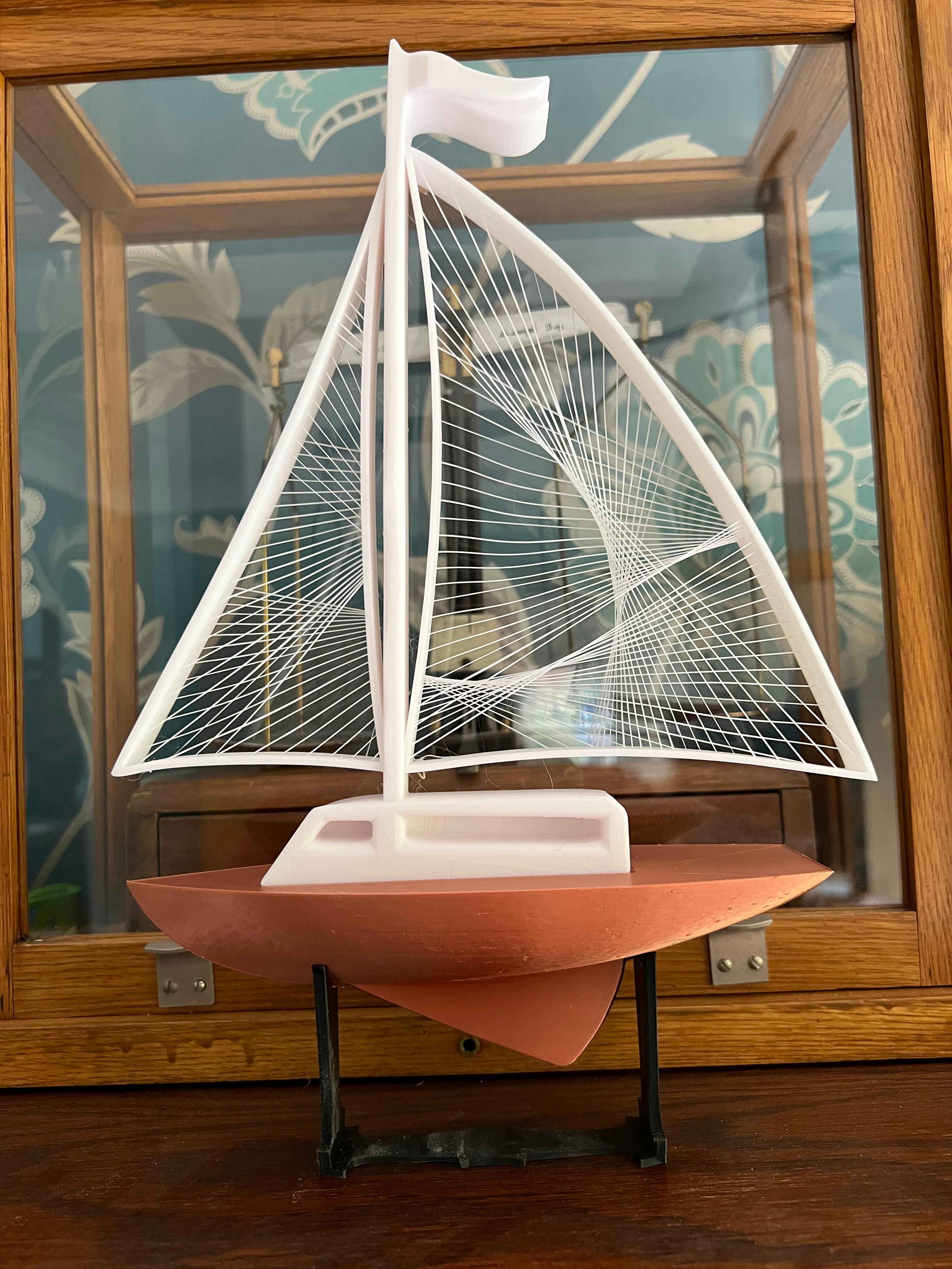 Sailboat - no supports - Love the string sail! - 3d model