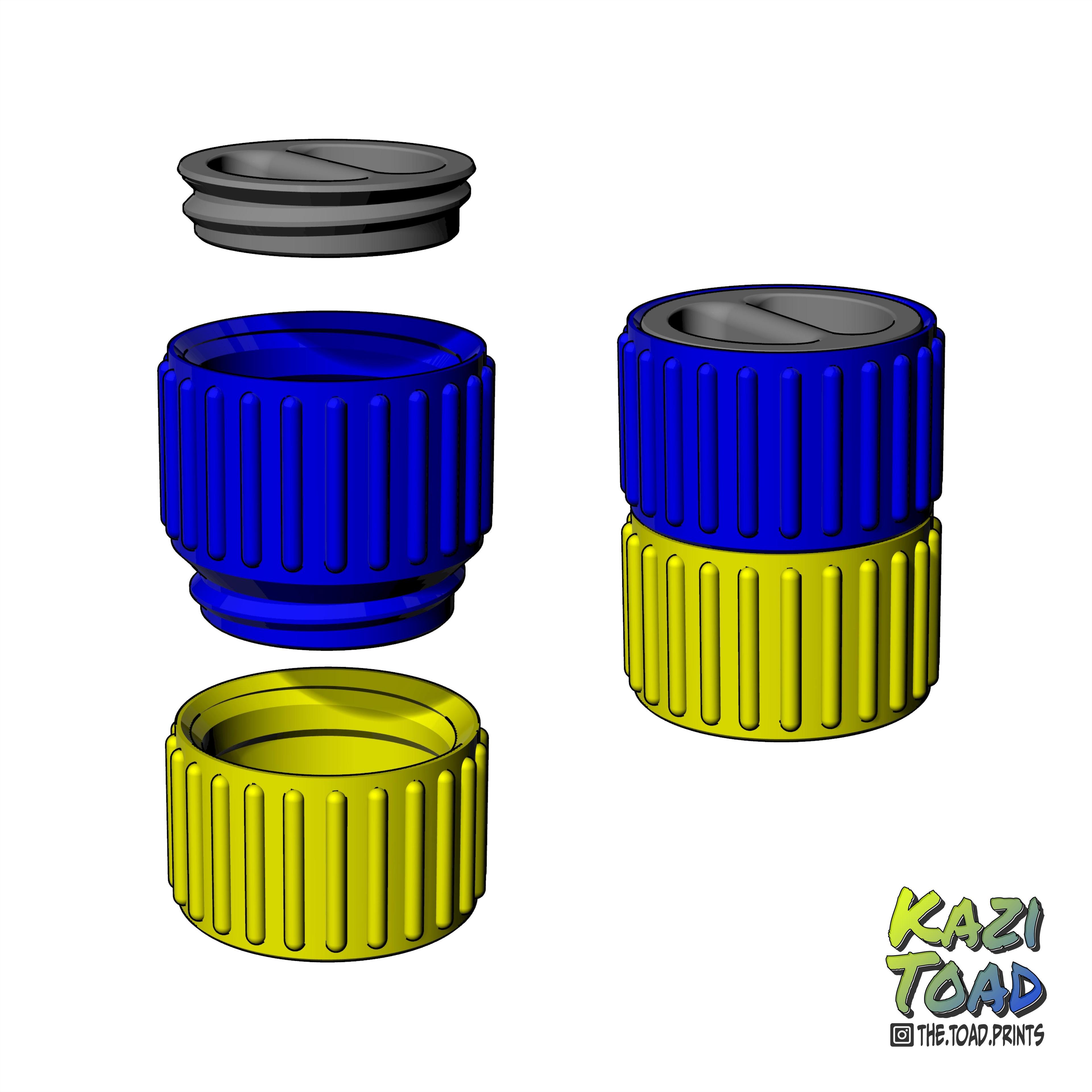 Stackable screw top jars 3d model