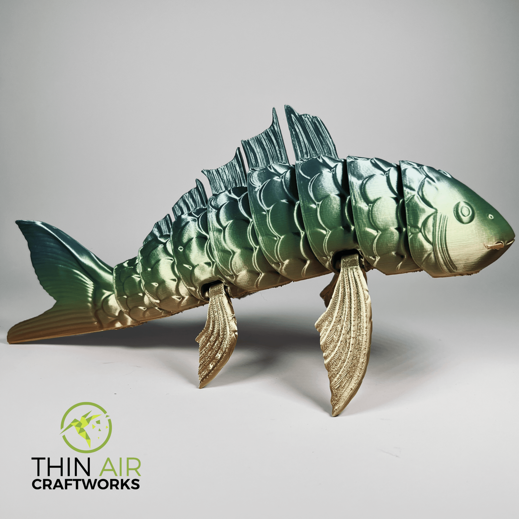 Articulating Koi Fish - Koi Fish Fidget, Flexible Print in Place (No Supports) 3d model