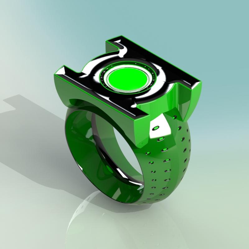 Green Lantern Ring 3d model