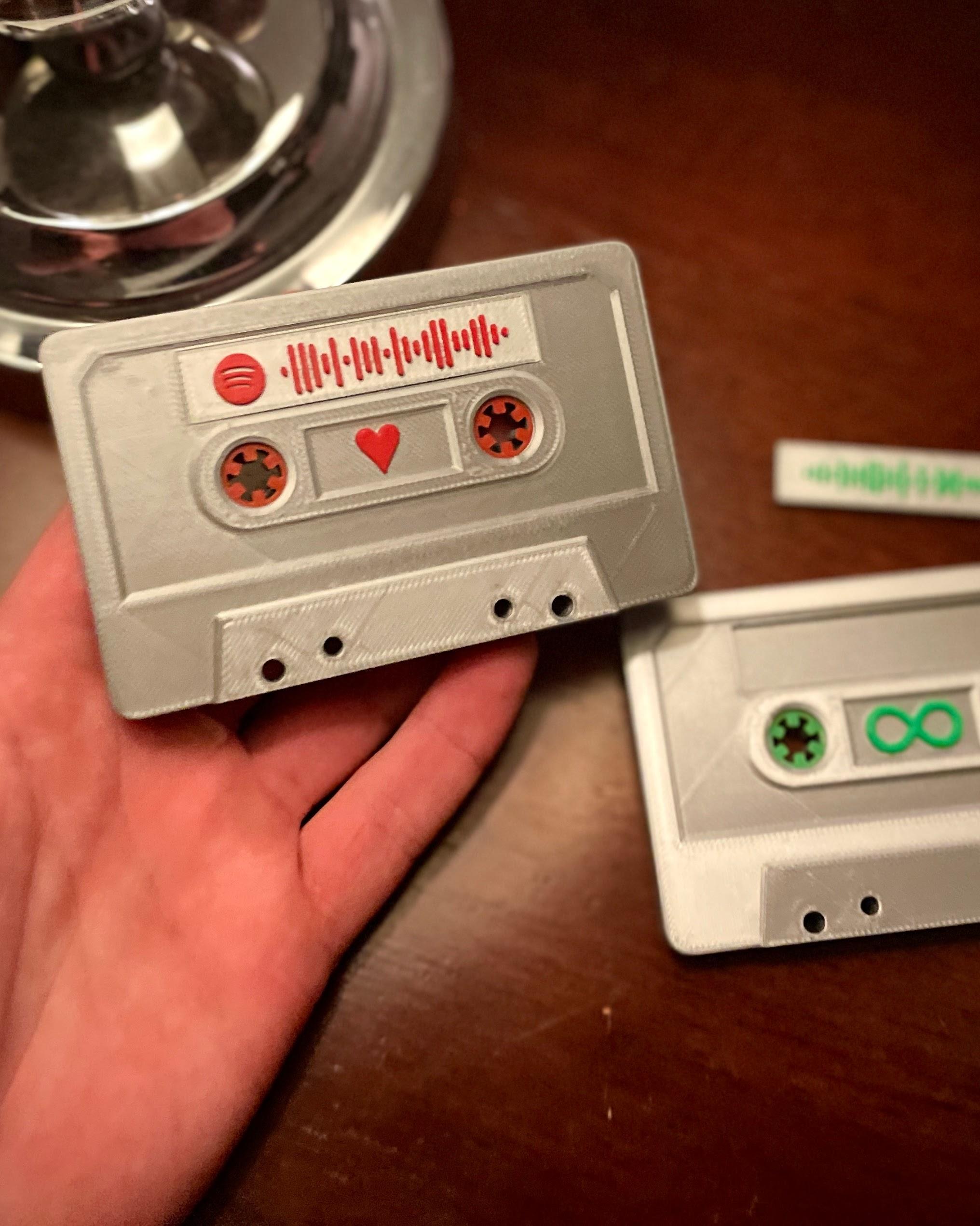 Valentines Spotify Code Cassette Tape 3d model