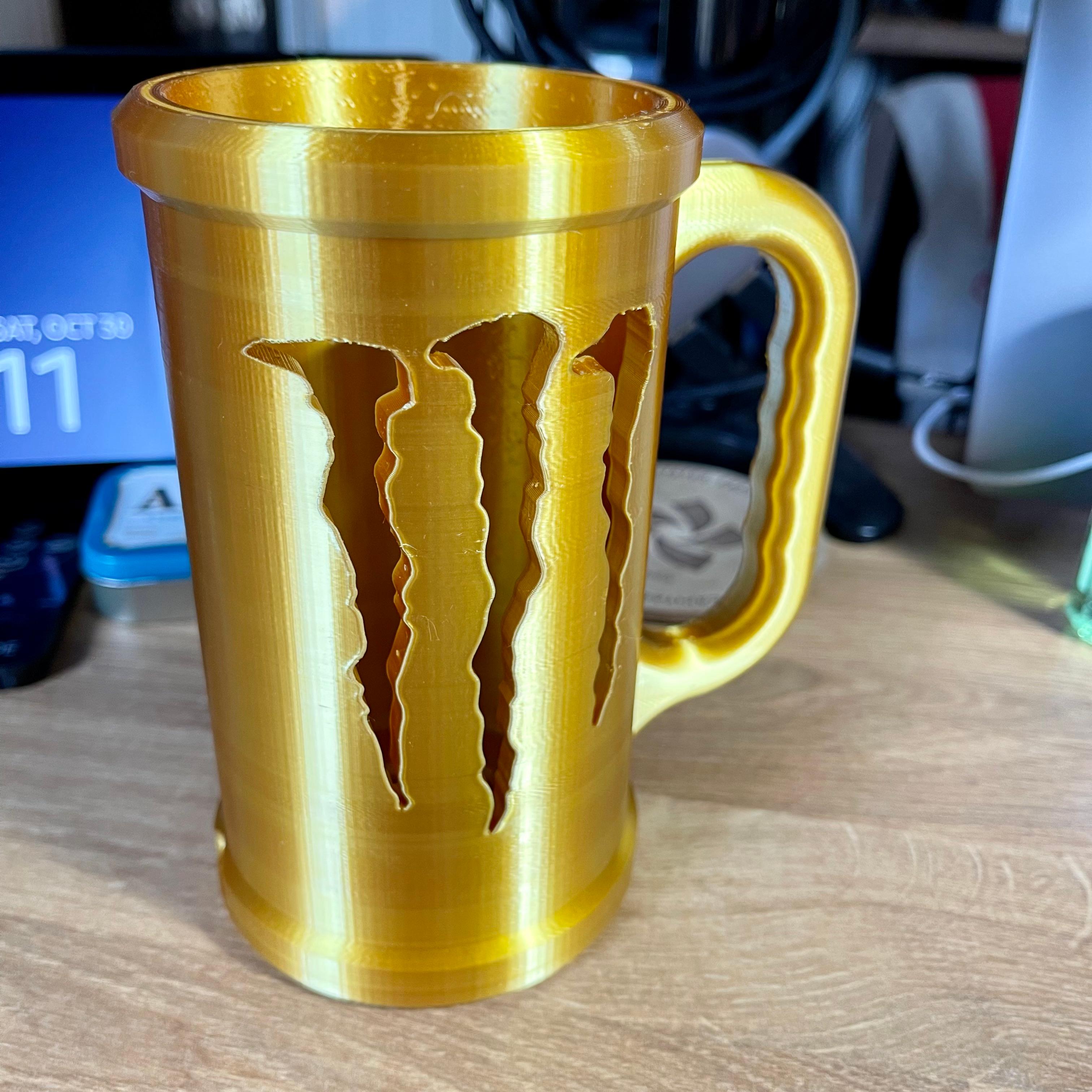 Kyle Cup V5 - NEW DESIGN - Chad Chalice - Stimulant Stein - Monster Energy Drink Can Cup - Shiny - 3d model