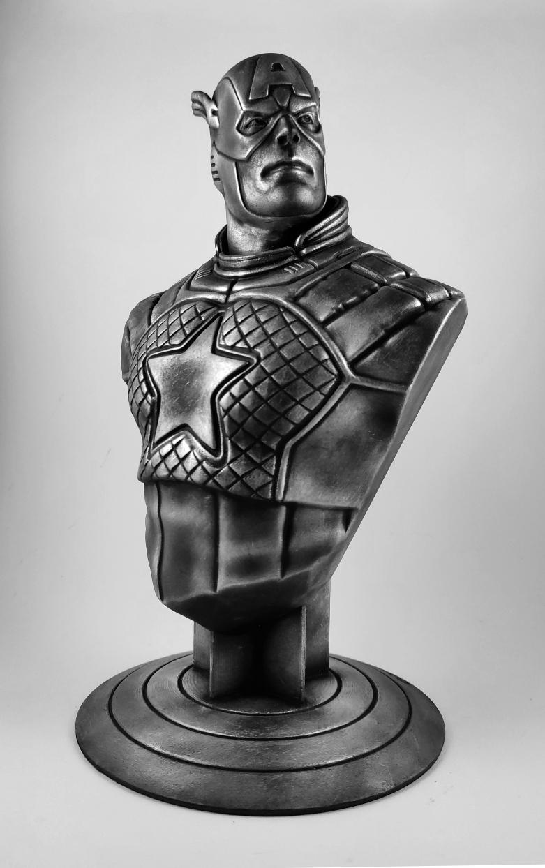 Captain America bust (fan art) 3d model