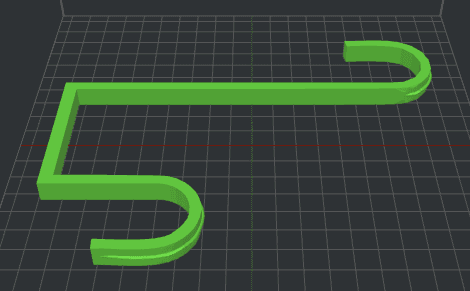  Double Hook Different Heights 3d model