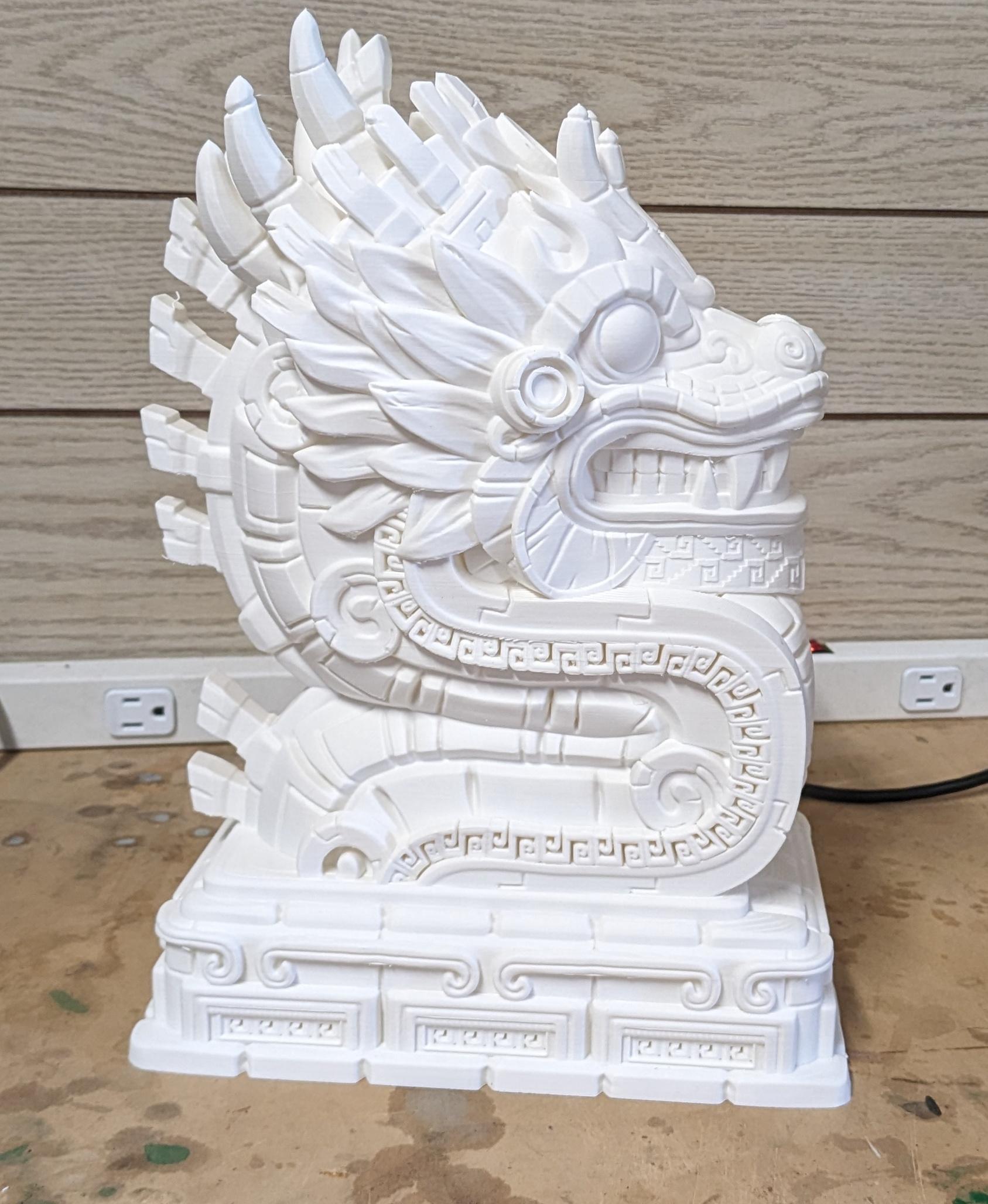 Aztec Dragon bust (Pre-Supported) - Giant Aztec Dragon. 320mm high - 3d model
