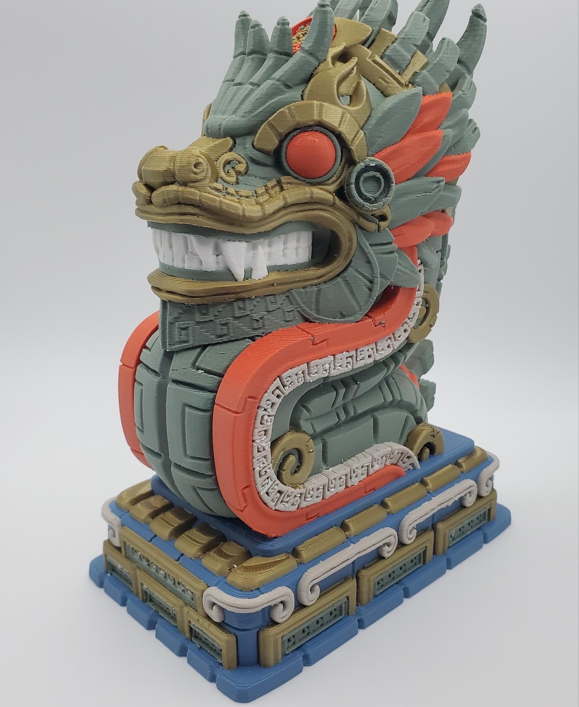 Aztec Dragon bust (Pre-Supported) - X1C All Polymaker Polyterra  - 3d model