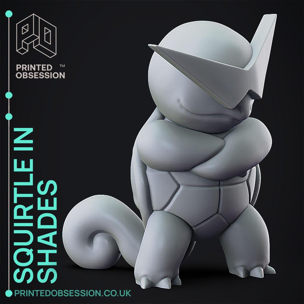 Squirtle with Shades - Pokemon - Fan Art 3d model