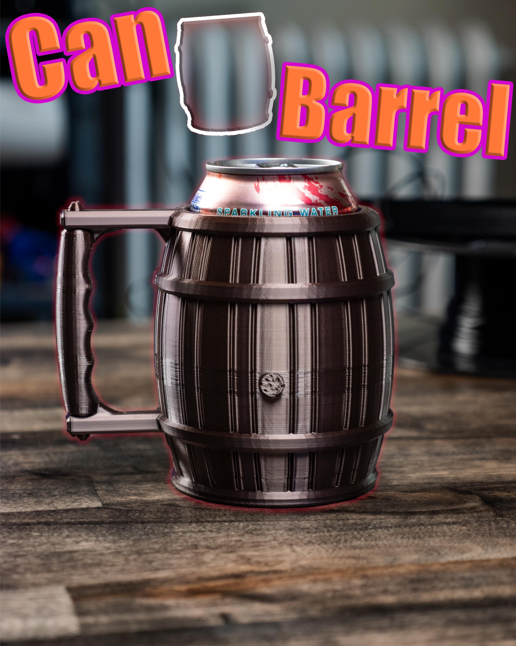 Root Beer Barrel - 12oz Can Coozie aka Stein for your Soda Pop Cans! - The "Root BEER Barrel" for 12oz Can Holding! - 3d model