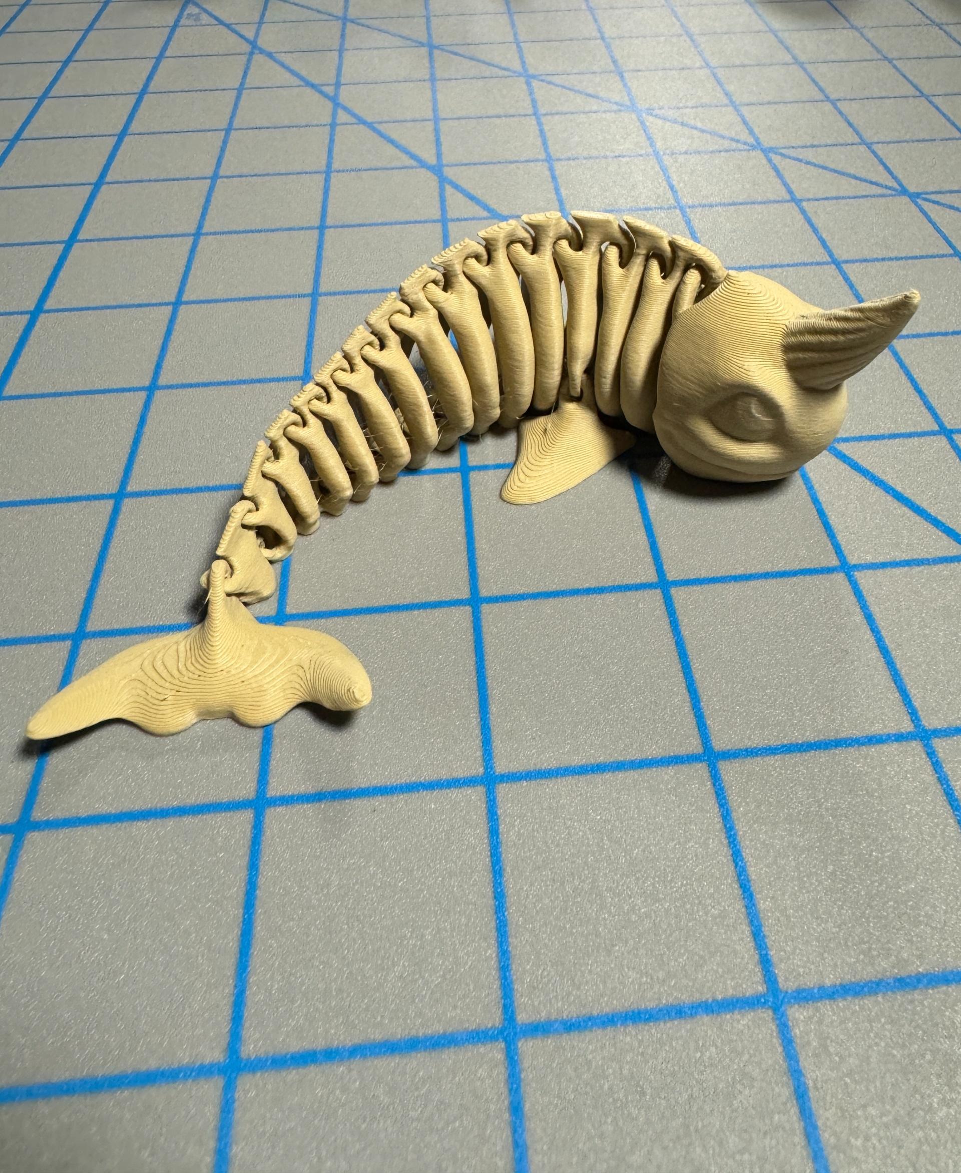 Narwhal  Bones Flexi - Bambu P1S with Bambu Matte Desert Tan. A 50% print, and the PLA looks almost bone-like. - 3d model
