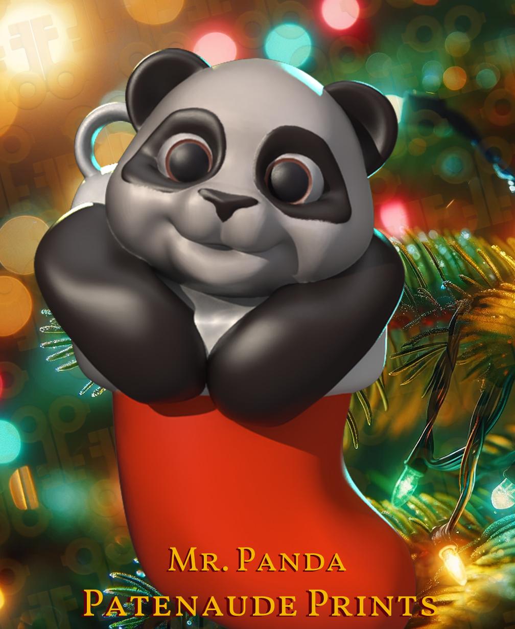 Mr Panda  Chritsmas Tree Ornament  3d model