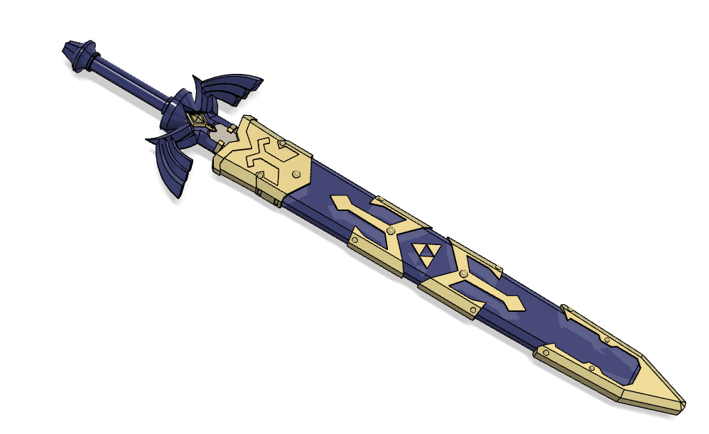 Master sword and sheath BOTW 3d model