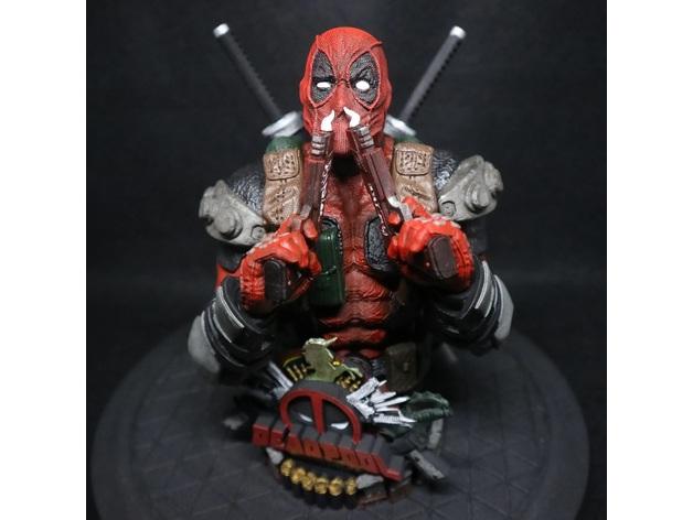 WICKED MARVEL DEADPOOL BUST: TESTED AND READY FOR 3D PRINTING 3d model