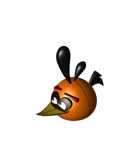 Orange Angry Birds 3d model