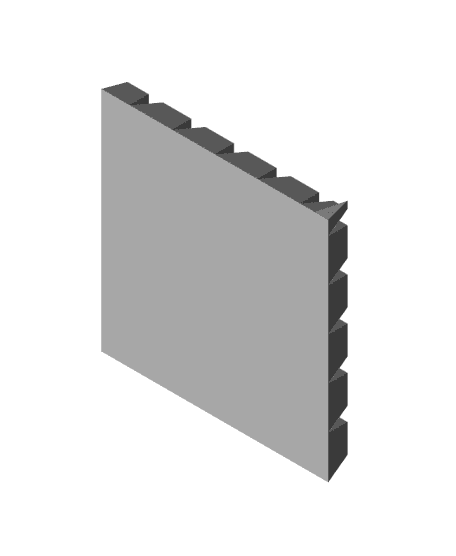 Square Hilbert Panels - Full Height 3d model
