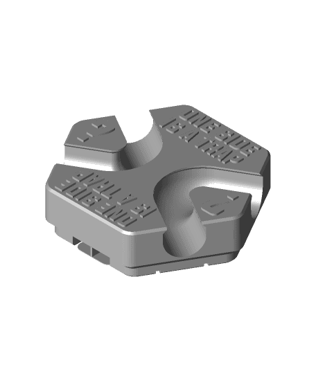 Hextraction: Curving Tile, Hidden Magnet 3d model