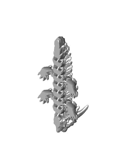 Frostbite, Winter Dragon Child - Articulated Snap-Flex Fidget (Tight Joints) 3d model