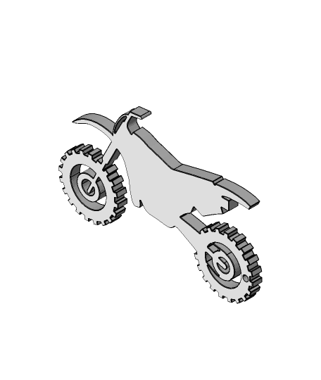 Dirt Bike keychain 3d model
