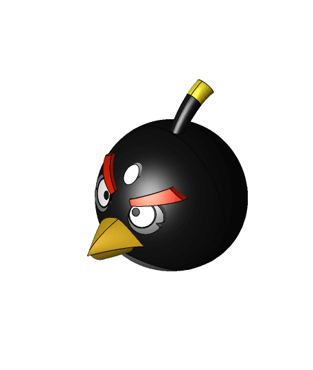 Black Angry Birds 3d model