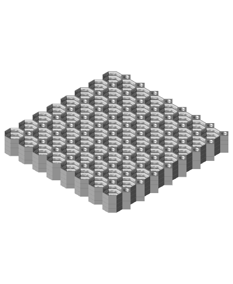 8x8 Multiboard Core Tile x4 Stack 3d model