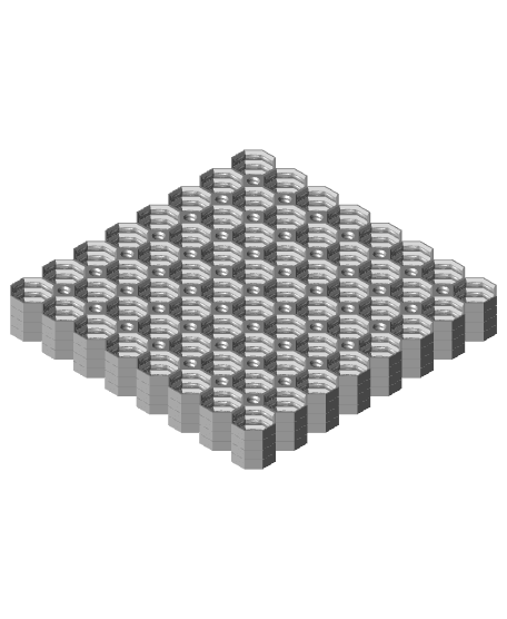 8x8 Multiboard Corner Tile x4 Stack 3d model