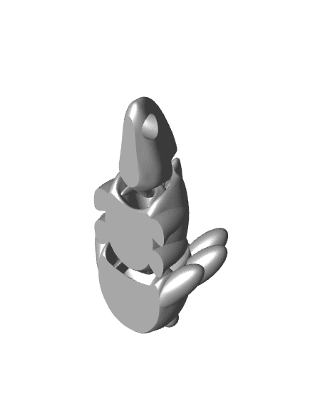 MiniMonster#2 Keychain Flexible Axolotl 3d model
