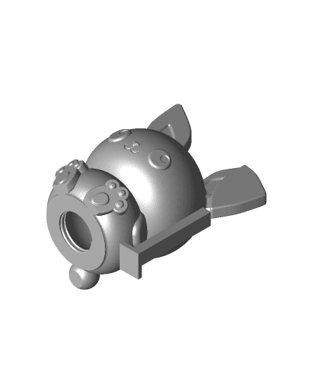 Easter Bunny Piggy Bank With Ear Support.stl 3d model